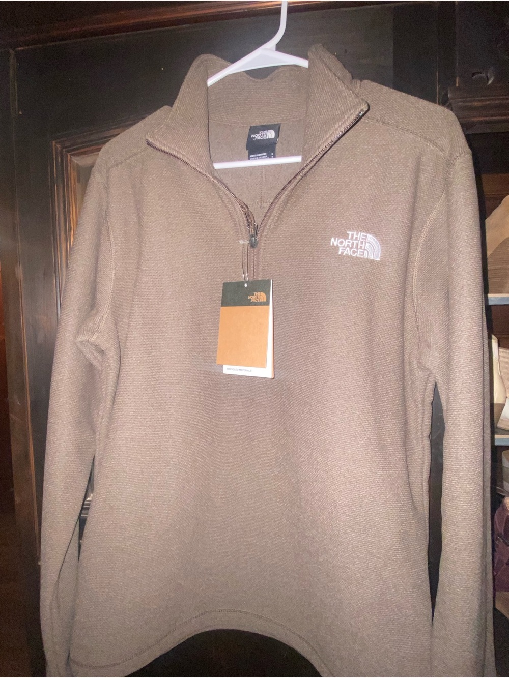 The North Face Taupe Half-Zip Pullover